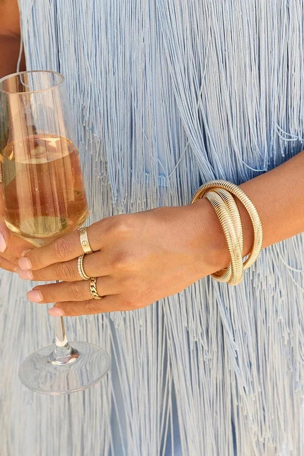Flexible Wide Snake Chain Bracelet