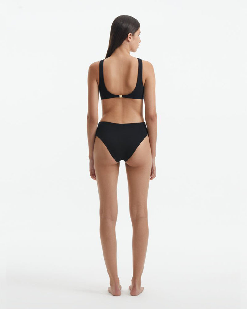 Solid Color Strappy Hollow Swimsuit Backless Swimsuit