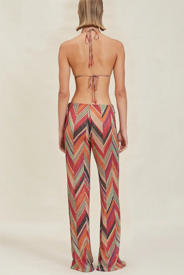 Colored Pattern Loose-fitting Sun Protection Cardigan