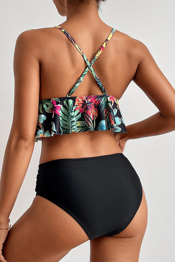 Ruffle Print Bikini