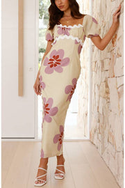 Autumn Maxi Dress - Butter/Pink Floral