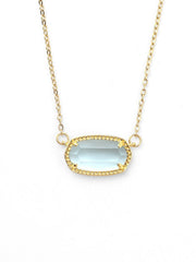 Oval Birthstone Pendant Necklace