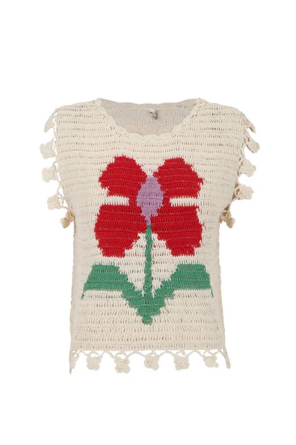 Small Flower Knitted Two-Piece Set