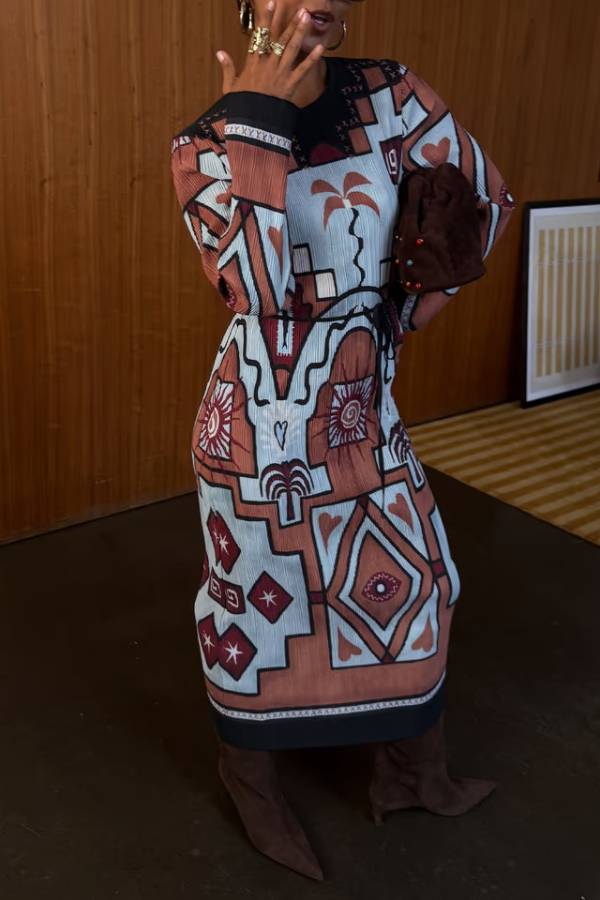 Geometric Gaia Dress