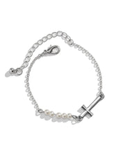 Pearl Cross Bracelet