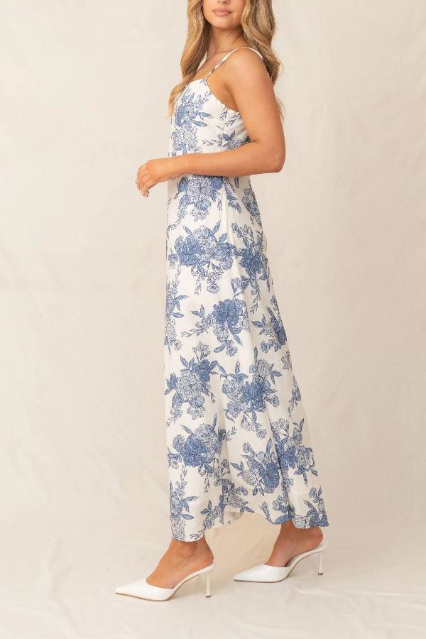 Marena Dress-Blue Print