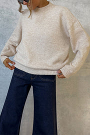 Jersey beige super soft sweater