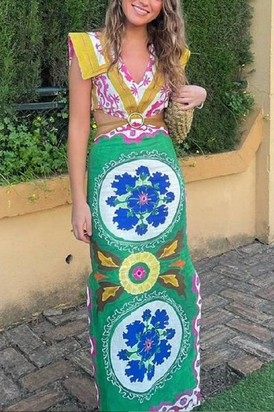 Vintage Printed Dress