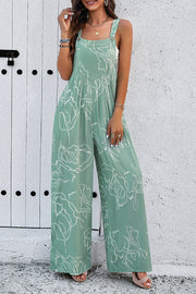 Women's Geometric Print Wide Leg Jumpsuit