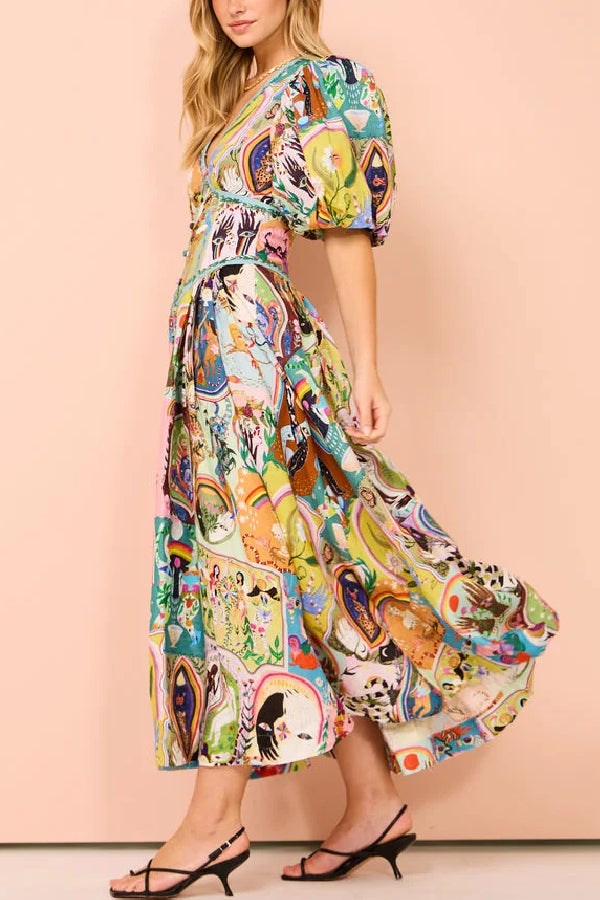 Midi Dress In Multi