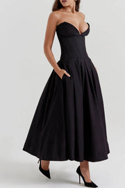 Milady strapless Midi Dress