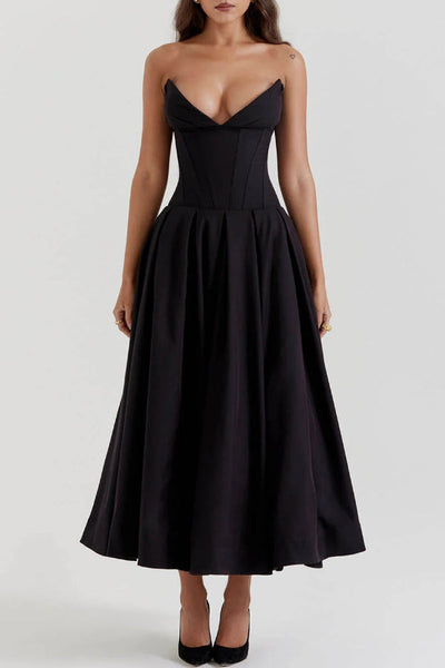 Milady strapless Midi Dress