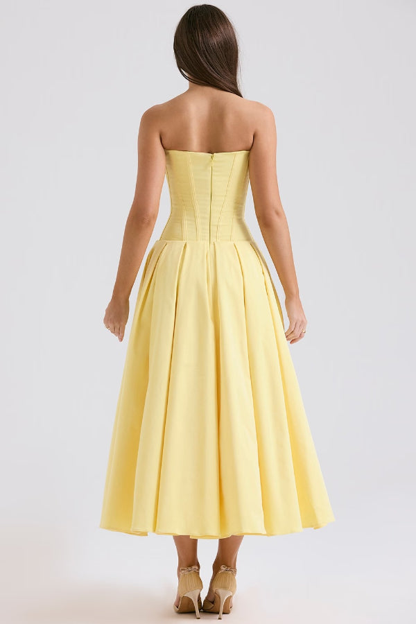 Milady strapless Midi Dress