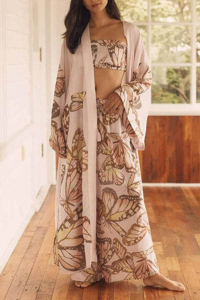 Butterfly Dance Soft Dreamy Three-Piece Set