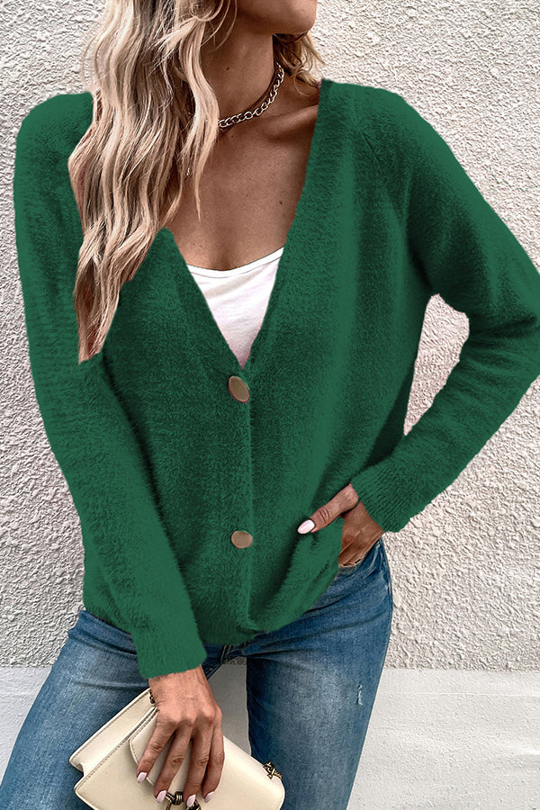 Simple Breasted Cardigan Sweater Jacket