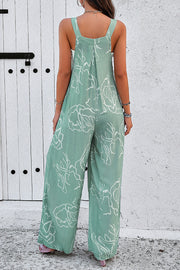 Women's Geometric Print Wide Leg Jumpsuit
