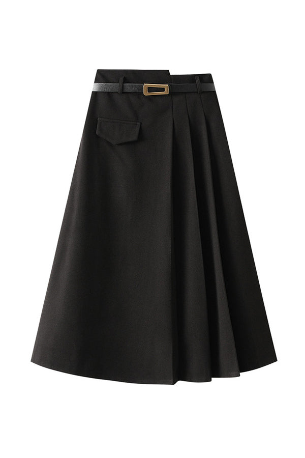 High-waisted slimming crotch-covering ins super hot pleated skirt