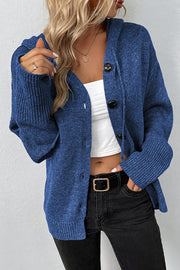 Drawstring knitted cardigan jacket