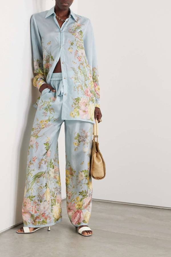 Waverly Printed Silk Two-piece set