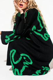 Rawr Means I Love You Oversized Knit Dress