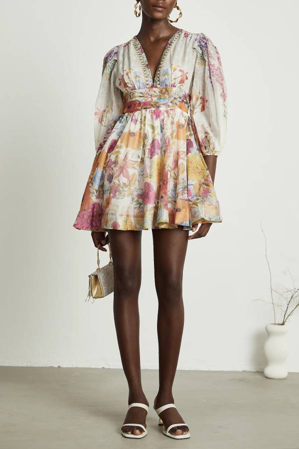 Axelle floral-print mini dress