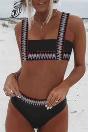 Patchwork Black Two pieces Swimsuit