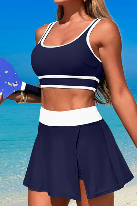 Quick-drying beach sports skirt two-piece swimsuit