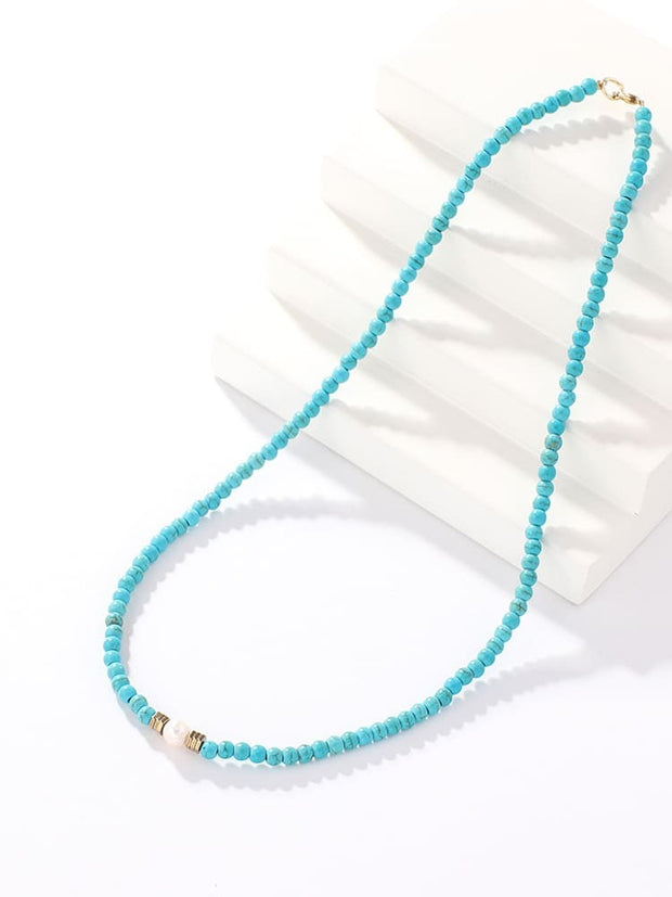 Turquoise & Pearl Necklace