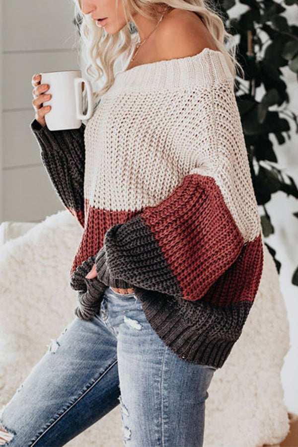 WARM YOU UP STRIPED KNIT SWEATER