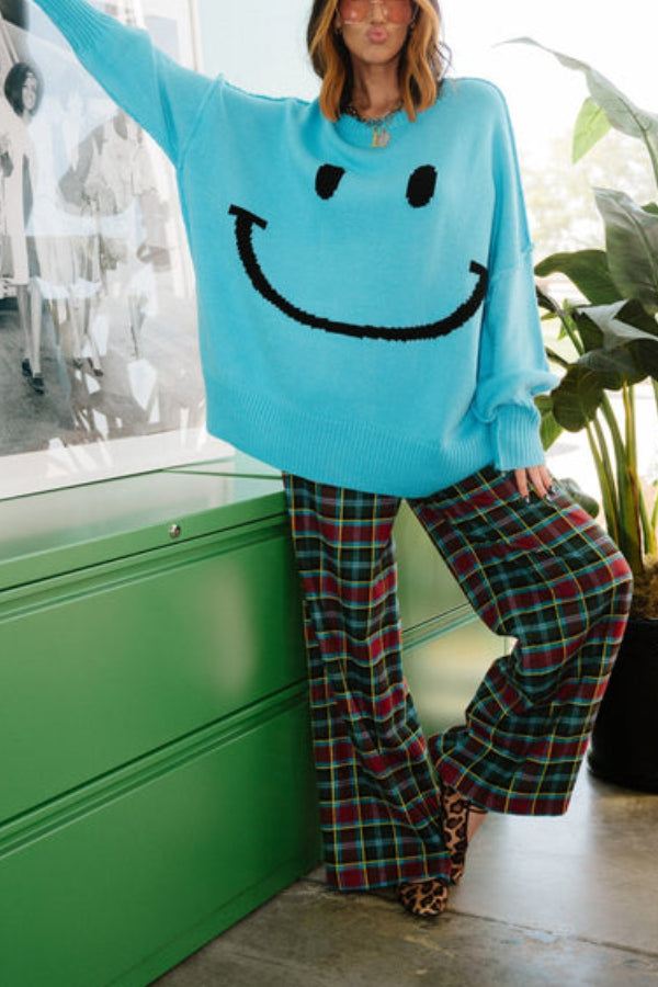 Serotonin Smile Oversized Knit Hoodie