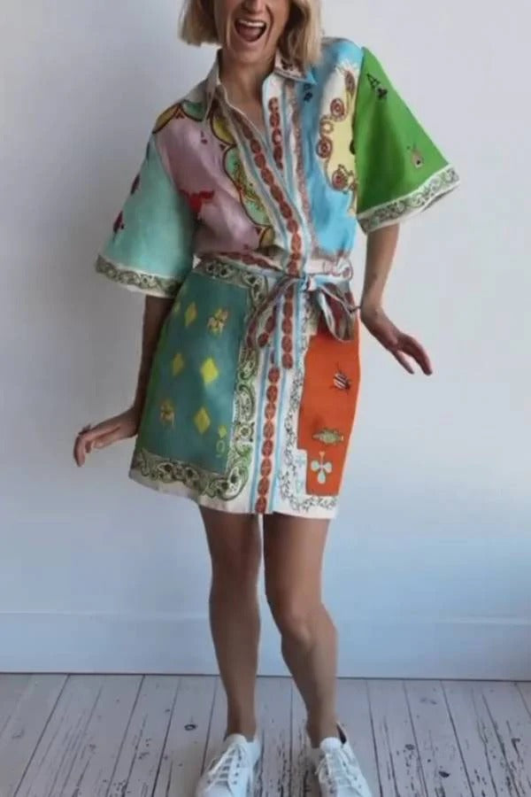 Panflay Rummy Mini Dress In Multi