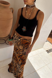 Animal Sheer Maxi Skirt