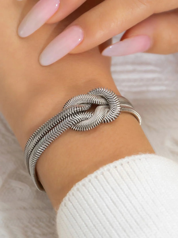 Coil Snake Bone Chain Bracelet