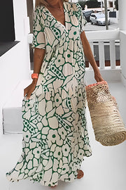 FLORAL PRINT VACATION MIDI DRESS