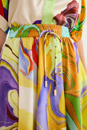 Silk Skirt and Skirt in Multi