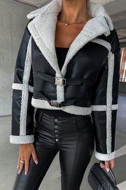 Venezia Buttoned Fur Long Sleeve Coat
