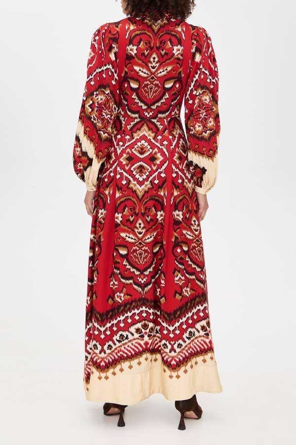 Ainika Pineapple Ikat Maxi Dress