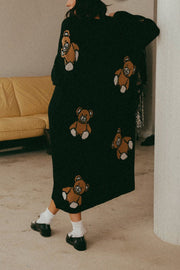 Literally Limitless Oversized Knit Dress in Teddy Bears