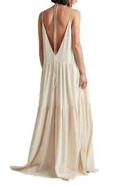 Elegant Resort Deep V-Neckline Strappy Maxi Dress