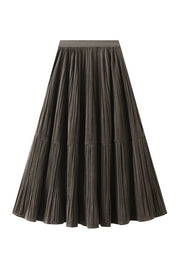 Vintage velvet pleated skirt