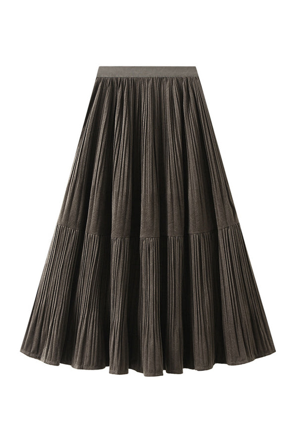 Vintage velvet pleated skirt