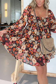 NEW FALL FOLIAGE TIERED DRESS