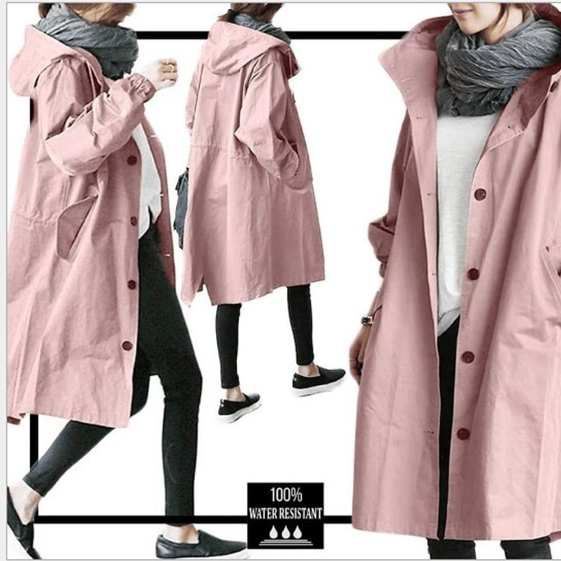 🔥Hot！Water Resistant Oversized Hooded Windbreaker Rain Jacket