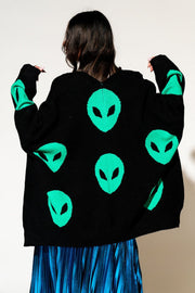 Too Cool For You Oversized Alien Cardigan