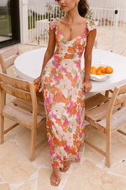 Maxi Dress - Orange Floral