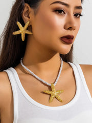 Santorini Starfish Necklace ~ Gold