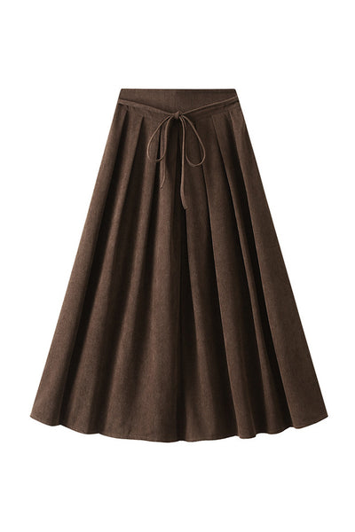 high waist pleated skirt