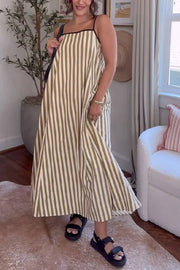 Casual Stripe Strap Dress