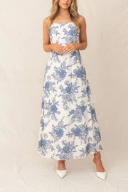 Marena Dress-Blue Print