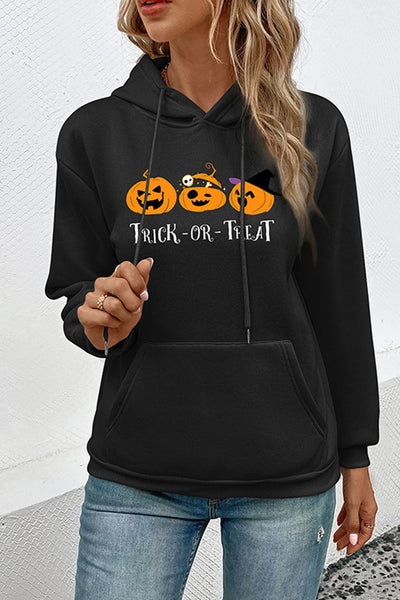 Casual Halloween Pumpkin Hoodie Pullover